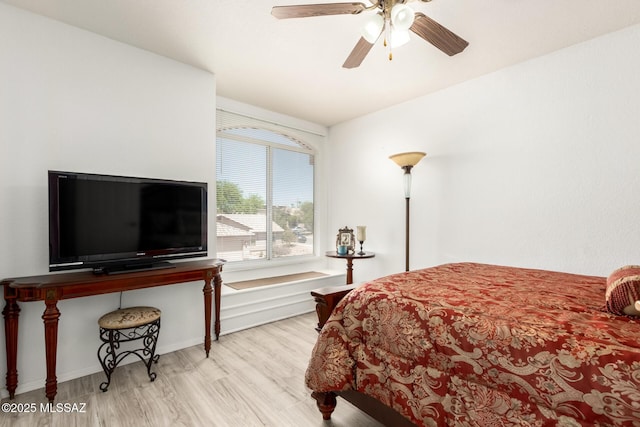 3825 W Perseus St, Tucson, AZ 85742 - bedroom featuring wood finished floors and ceiling fan