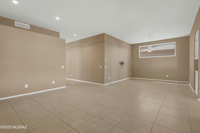 38876 S Serenity Ln, Tucson, AZ 85739 - empty room featuring recessed lighting, visible vents, baseboards, and light tile patterned floors