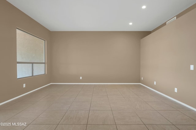 38876 S Serenity Ln, Tucson, AZ 85739 - spare room with recessed lighting, baseboards, and light tile patterned floors