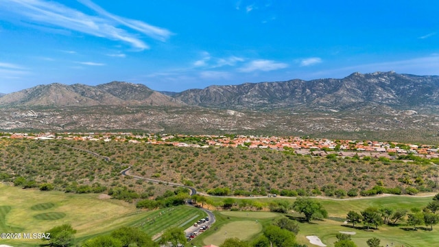 38876 S Serenity Ln, Tucson, AZ 85739 - drone / aerial view featuring view of golf course and a mountain view
