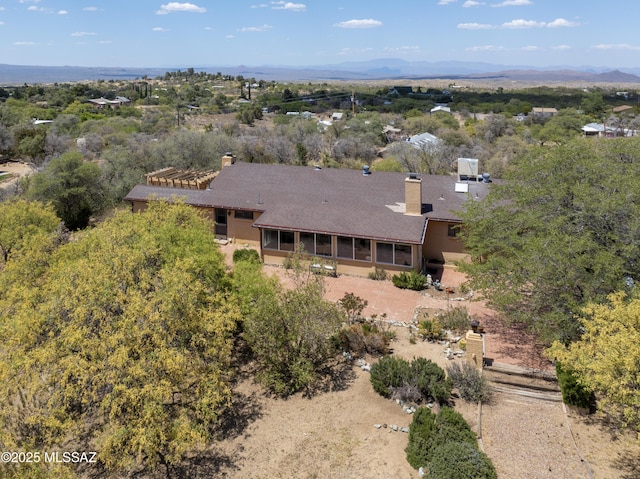 280 W Oak Hills Dr, Oracle, AZ 85623 - aerial view of property and surrounding area featuring mountains