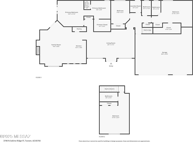 3748 N Sabino Ridge Pl, Tucson, AZ 85750 - room layout