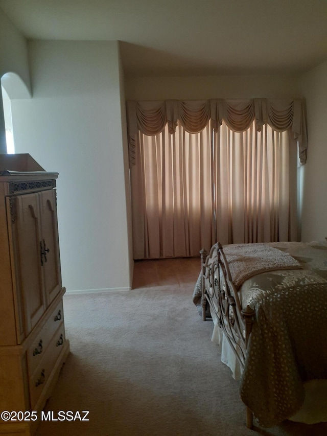 carpeted bedroom featuring multiple windows