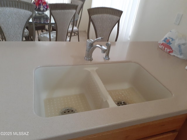 interior details featuring a sink