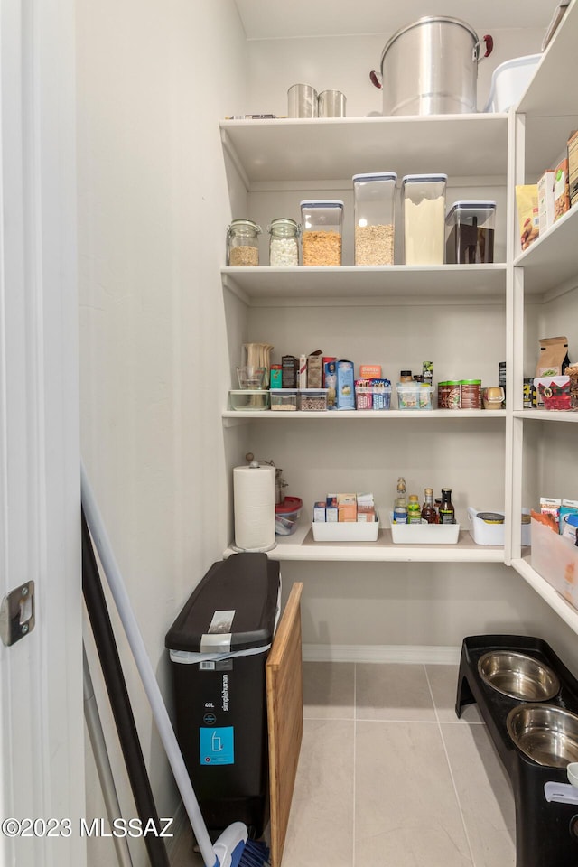 view of pantry