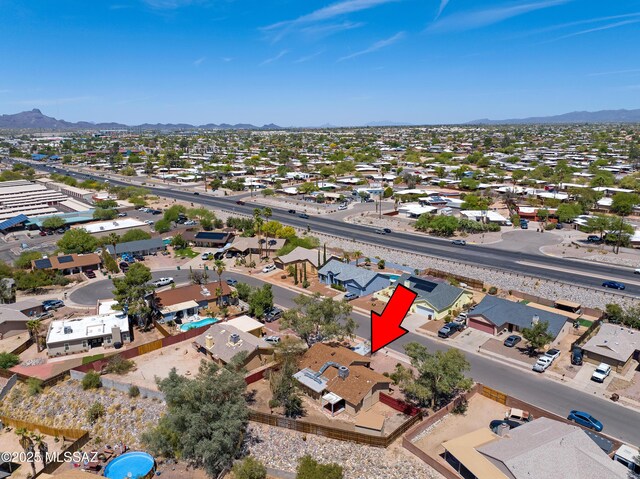 2991 W Basil Pl, Tucson, AZ 85741 - aerial view of residential area with mountains