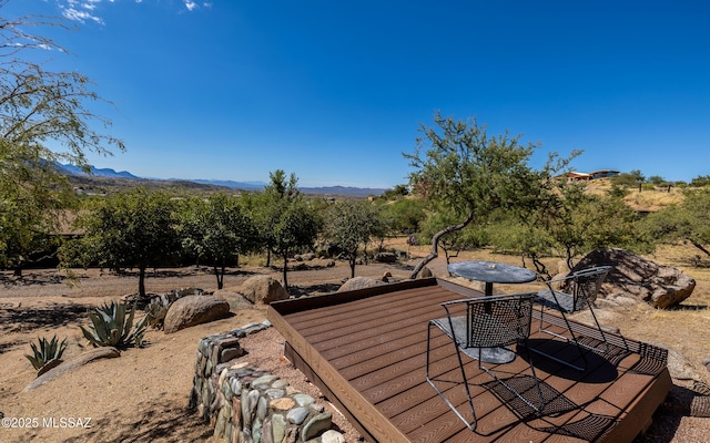 exterior space with a mountain view