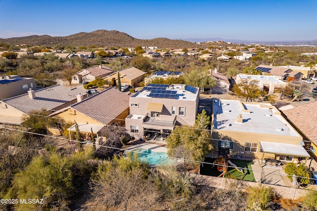 3033 W Desert Glory, Tucson, AZ 85745 - drone / aerial view featuring a mountain view and a residential view