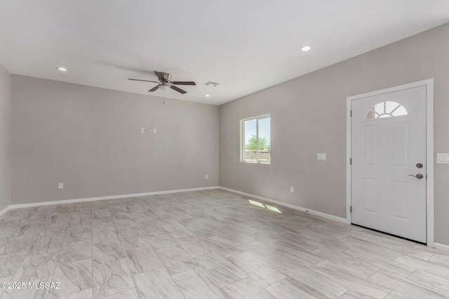 9010 W Bruce St, Tucson, AZ 85735 - entrance foyer featuring baseboards, recessed lighting, and a ceiling fan