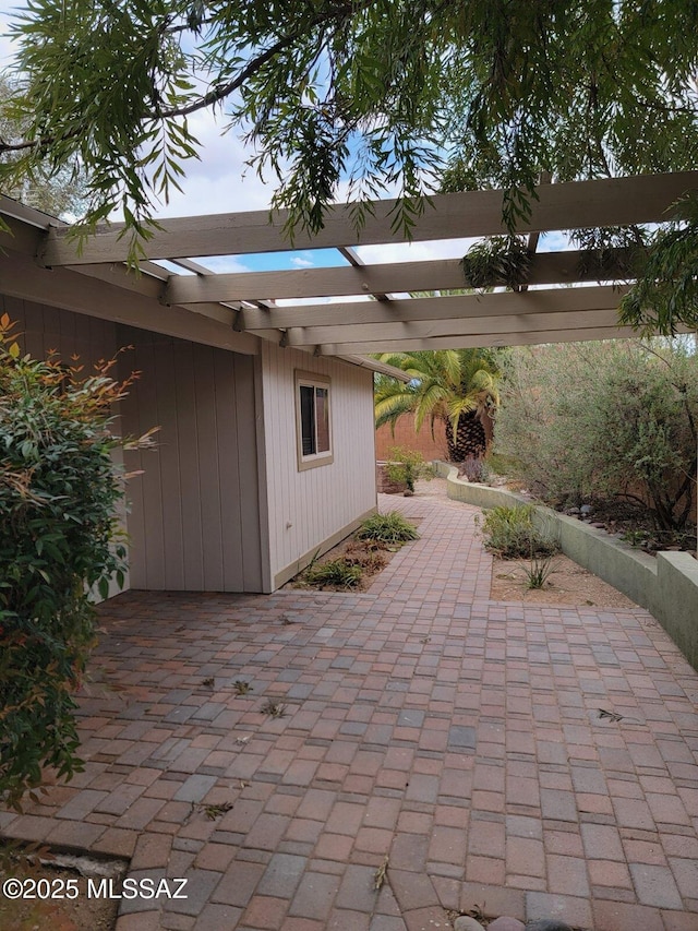 view of patio / terrace with a pergola