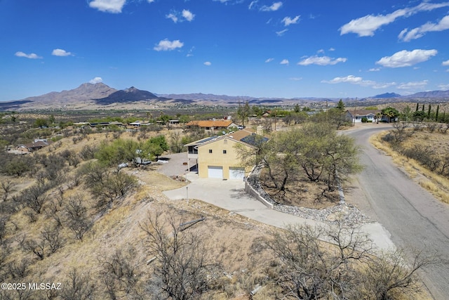 aerial view featuring a mountain view
