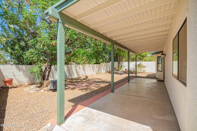 view of patio / terrace featuring a fenced backyard
