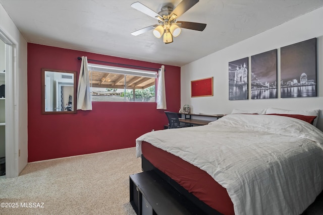 9061 E 39th St, Tucson, AZ 85730 - bedroom with carpet and a ceiling fan