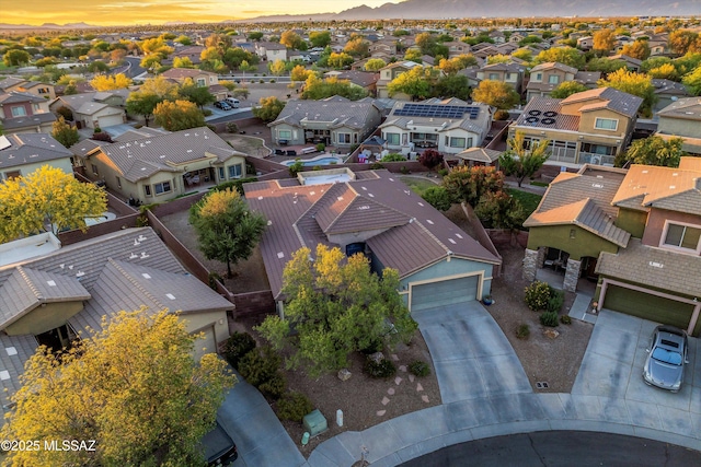 9224 S Big Tree Ln, Tucson, AZ 85756 - aerial view with a mountain view and a residential view