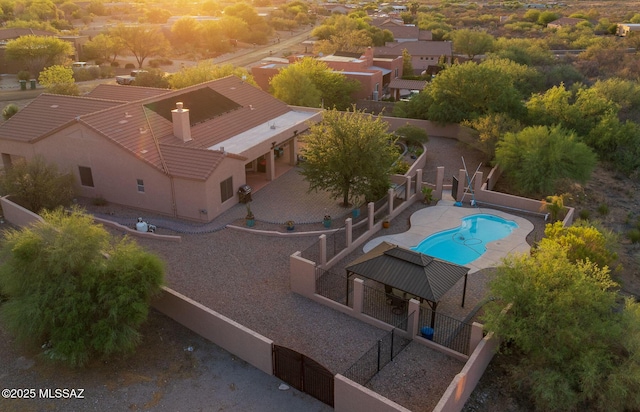 14245 E Wild Jesse Way, Vail, AZ 85641 - aerial view of property and surrounding area featuring a pool
