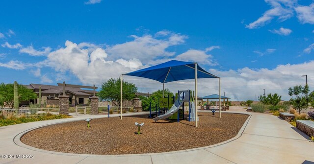 view of community jungle gym