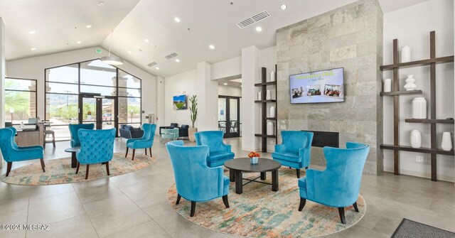 building lobby featuring visible vents