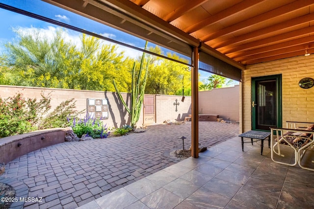 view of patio / terrace with a fenced backyard