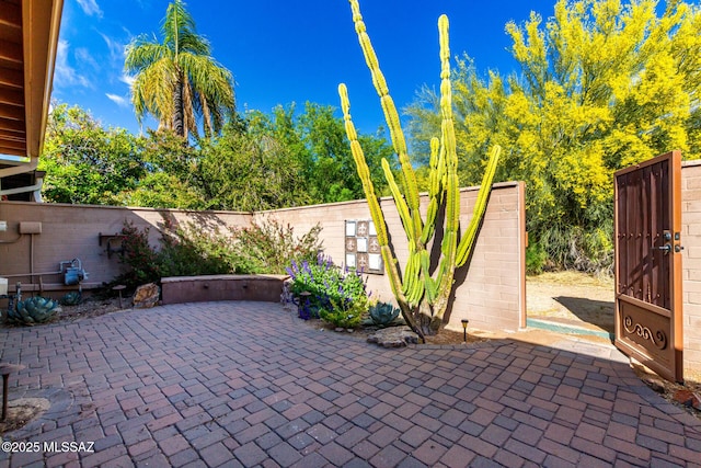view of patio with fence
