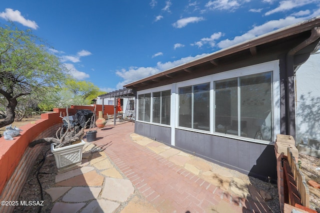 view of patio / terrace with a pergola