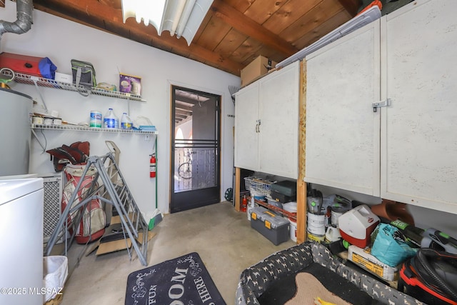 storage featuring water heater