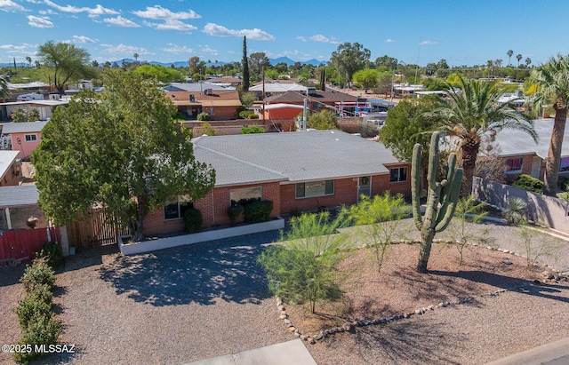 drone / aerial view featuring a residential view
