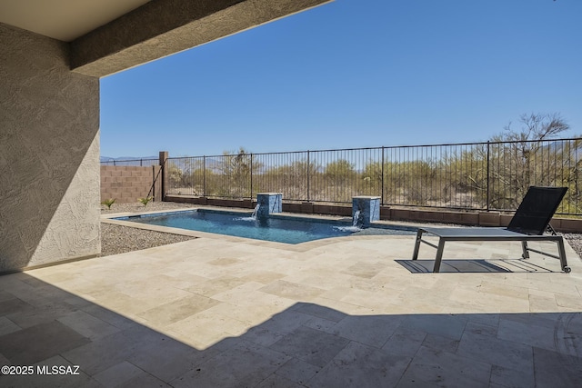5369 S Sierra Prieta Trl, Tucson, AZ 85747 - view of pool featuring a patio, a fenced in pool, and a fenced backyard