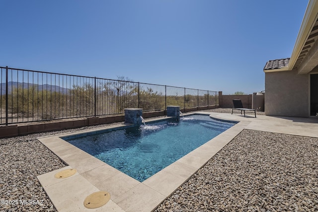 5369 S Sierra Prieta Trl, Tucson, AZ 85747 - view of pool featuring a fenced in pool, a patio area, and a fenced backyard