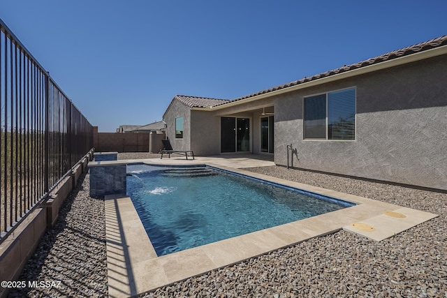 5369 S Sierra Prieta Trl, Tucson, AZ 85747 - view of swimming pool with a fenced in pool, a patio area, and a fenced backyard