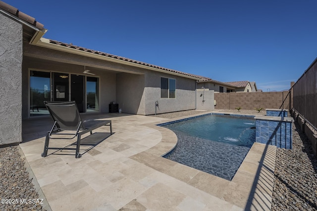 5369 S Sierra Prieta Trl, Tucson, AZ 85747 - view of swimming pool featuring a fenced in pool, a patio area, and a fenced backyard