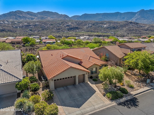 37561 S Desert Sun Dr, Saddlebrooke, AZ 85739 - birds eye view of property with a mountain view and a residential view