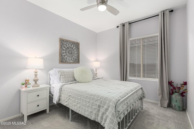 5305 N Via Ln, Doncella, Tucson, AZ 85750 - carpeted bedroom featuring baseboards and a ceiling fan