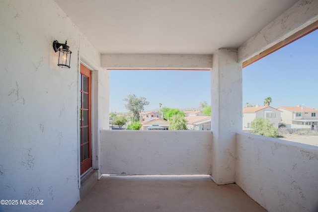 balcony featuring a residential view