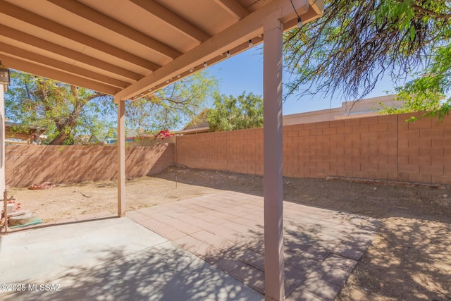 view of patio / terrace with a fenced backyard