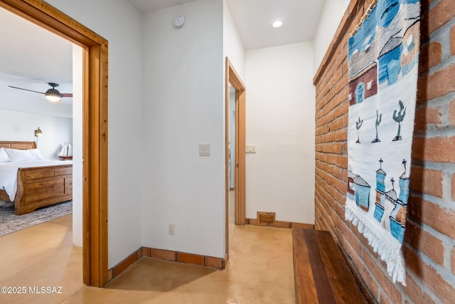 hall featuring visible vents