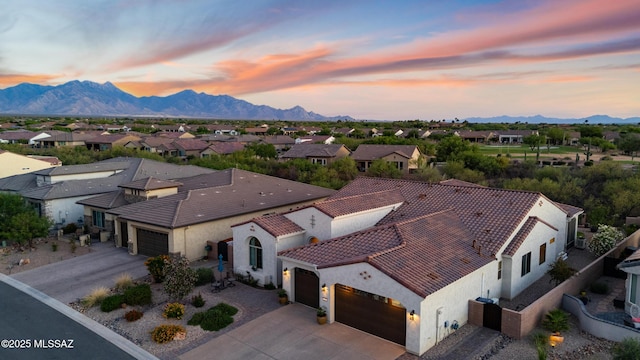 2230 E Thunder Bluff Dr, Green Valley, AZ 85614 - aerial perspective of suburban area with mountains