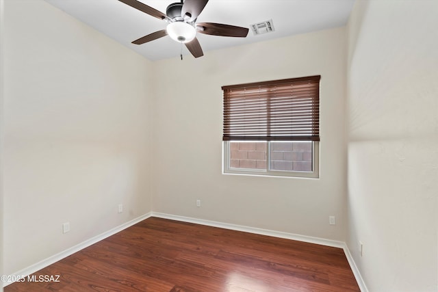 4706 W Cholla Bluff Dr, Marana, AZ 85658 - empty room with a ceiling fan, wood finished floors, and baseboards