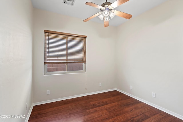 4706 W Cholla Bluff Dr, Marana, AZ 85658 - unfurnished room with wood finished floors, baseboards, and a ceiling fan