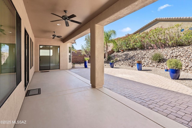 4706 W Cholla Bluff Dr, Marana, AZ 85658 - view of patio / terrace with a ceiling fan