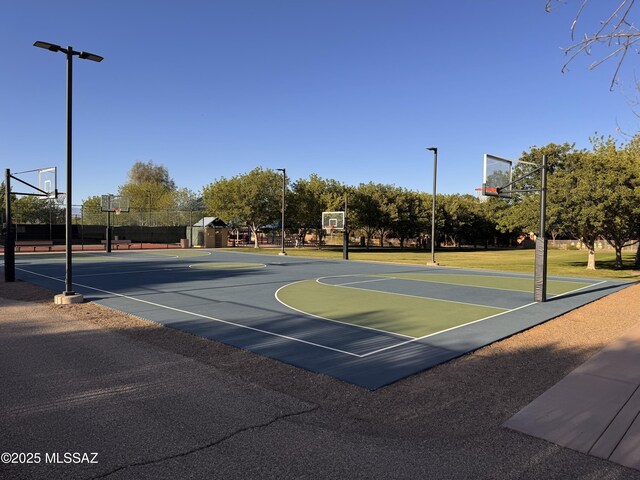 14472 S Camino Tierra Monte, Sahuarita, AZ 85629 - view of sport court with community basketball court and a storage shed