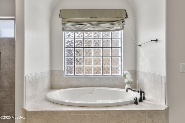 bathroom with a bath