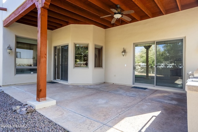 view of patio / terrace with ceiling fan