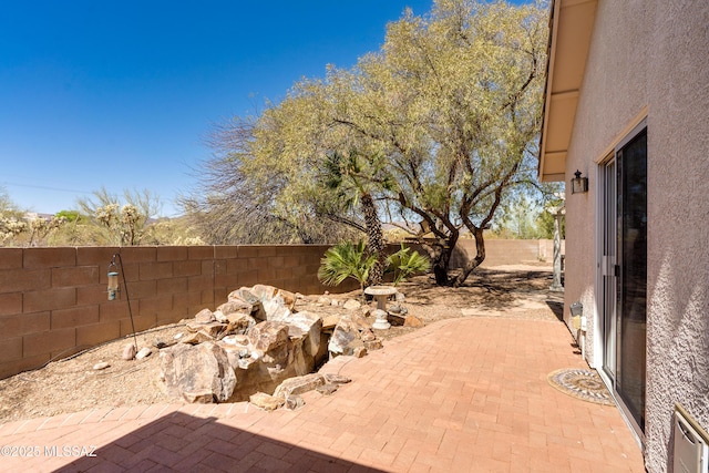 view of patio / terrace featuring a fenced backyard