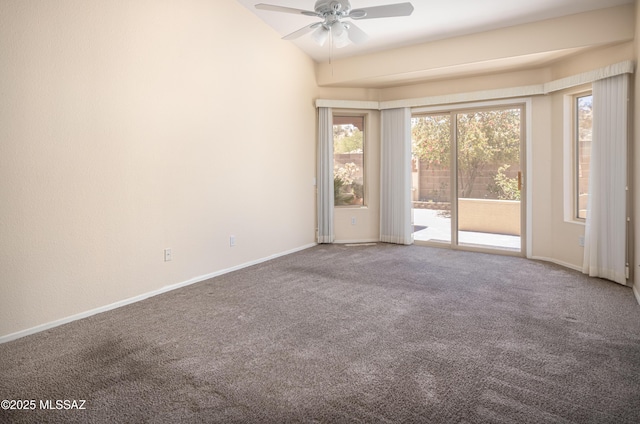 2377 W Catalina View Dr, Tucson, AZ 85742 - carpeted spare room featuring ceiling fan, healthy amount of natural light, and baseboards