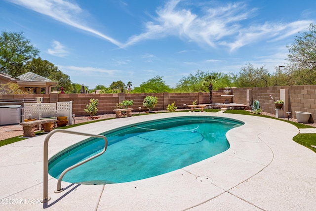 2377 W Catalina View Dr, Tucson, AZ 85742 - view of pool with a fenced backyard and a patio