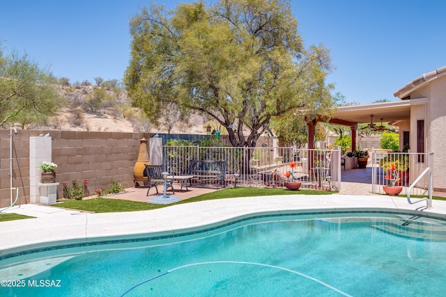 2377 W Catalina View Dr, Tucson, AZ 85742 - view of swimming pool with a patio and fence