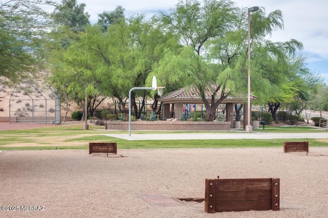 2377 W Catalina View Dr, Tucson, AZ 85742 - view of property's community with a gazebo and community basketball court