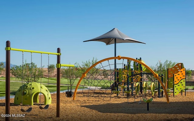 view of community jungle gym