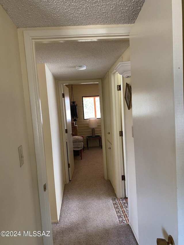 1208 E Flynn Jans Ct, Pearce, AZ 85625 - hallway featuring light colored carpet and a textured ceiling