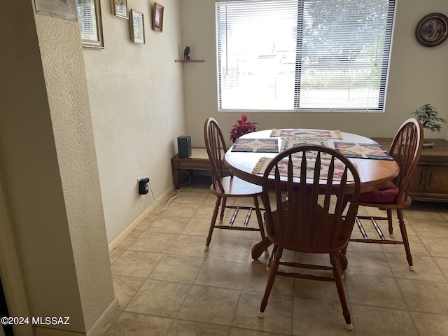 1208 E Flynn Jans Ct, Pearce, AZ 85625 - dining space with baseboards, a textured wall, and a healthy amount of sunlight